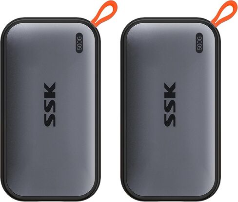 SSK Portable SSD 500GB External Solid State Hard Drive USB C Up to 1050MB/s (Pack of 2) in Kuwait