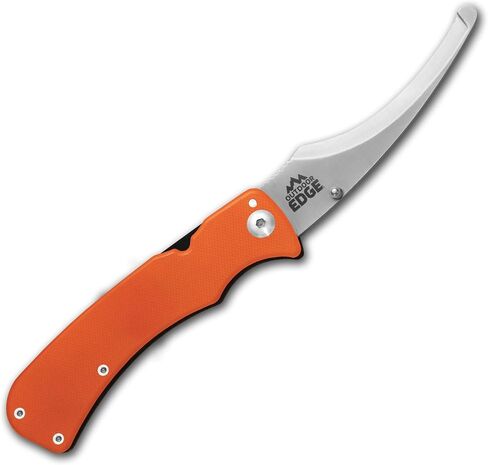 OUTDOOR EDGE Zip Blade - 4.0" Fixed Blade Hunting Knife for Skinning and Gutting Big Game - Includes Black Nylon Belt Sheath - Deer Gutting Knives in Saudi Arabia