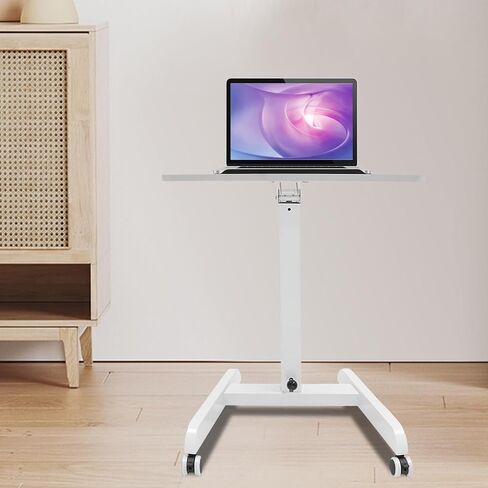 Mobile Lectern Laptop Workstation Height Adjustable Rolling Stand Tilting in Kuwait