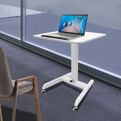 Mobile Lectern Laptop Workstation Height Adjustable Rolling Stand Tilting in Kuwait