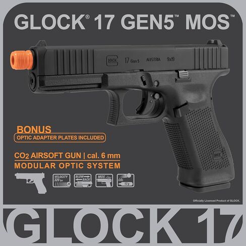 Glock 17 Gen 5 MOS Blowback 6mm BB Gun Airsoft Pistol in Saudi Arabia