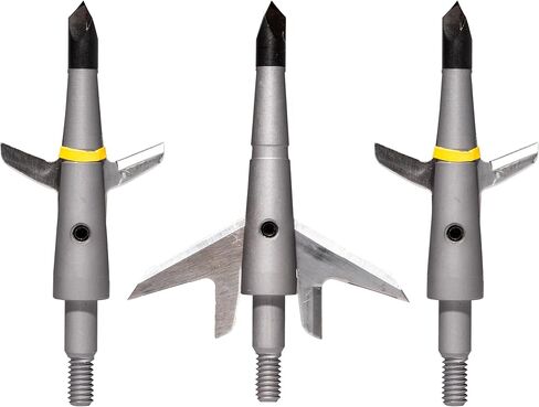 Swhacker #219 Crossbow Broadheads 100 Grain, 2-Blade Mechanical Expandable Broadhead, 1.75" Cut, Patented Two-Slice Technology, Precision Crossbow Hunting Broadheads, 3 Pack in Saudi Arabia