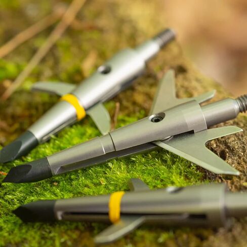 Swhacker #219 Crossbow Broadheads 100 Grain, 2-Blade Mechanical Expandable Broadhead, 1.75" Cut, Patented Two-Slice Technology, Precision Crossbow Hunting Broadheads, 3 Pack in Saudi Arabia