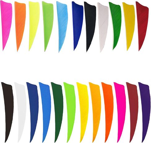wolfman 100pcs 3" 4" 5" Archery Fletches Shield Cut Arrow Feathers Turkey Feather Right/Left Wing Hunting/Targeting Arrows Accessory in Saudi Arabia