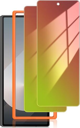 LYWHL 2-Pack Samsung Galaxy Z Fold 7 Privacy Screen Protector, Gradient Colorful Tempered Glass Front Screen Protector for Z Fold 7 with Alignment Frame, Anti Blue Light Bubble Free Sensitive Touch in Saudi Arabia