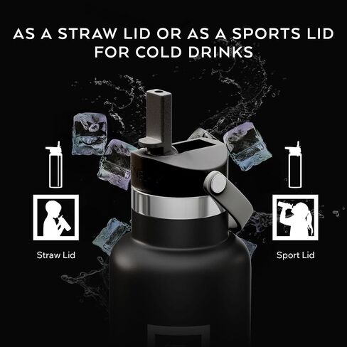 IRON °FLASK Carabiner Straw Lid for Narrow Mouth Water Bottles, 2 Pack in Saudi Arabia