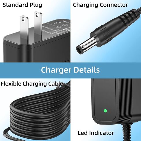 Charger for Trucozie Cordless Vacuum Cleaner T350 | Replacement Power Adapter Compatible with Trucozie T350 & T550 Stick Vacuum Cleaners in Saudi Arabia
