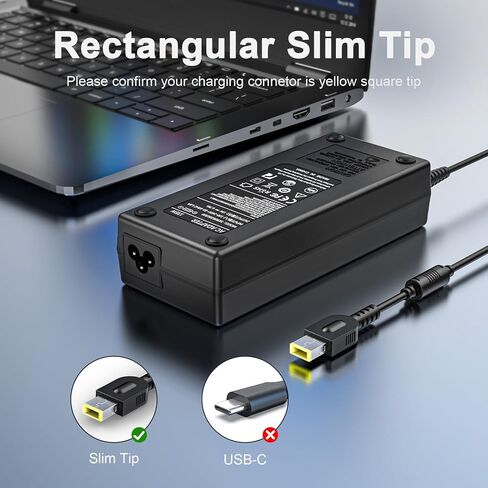 135W USB C Laptop Charger Compatible with Lenovo Type-C AC Adapter in Saudi Arabia