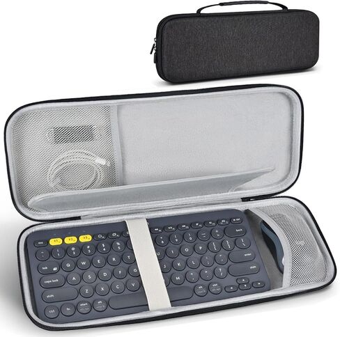 حقيبة حمل لوحة المفاتيح الصلبة لمفاتيح Logitech MX Keys S/MX Keys Advanced Wireless Keyboard Case Cover Protector، حقيبة سفر واقية مقاومة للصدمات للوحة المفاتيح Logitech، أسود in Saudi Arabia