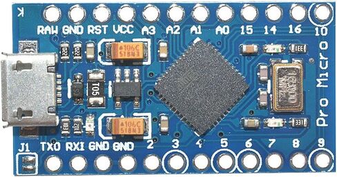 diymore Pro Micro Microcontroller 16MHz 5V with 2-Row Pins Header Module Board ATmega32U4 Module Board Micro USB Pro Micro Development Board Microcontroller in Kuwait