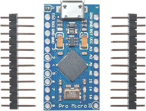 diymore Pro Micro Microcontroller 16MHz 5V with 2-Row Pins Header Module Board ATmega32U4 Module Board Micro USB Pro Micro Development Board Microcontroller in Kuwait