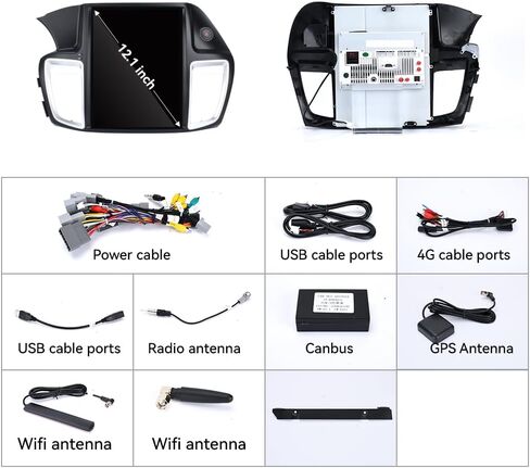 12.1 inch Tesla Style Radio for 2012-2017 Honda Accord Car Stereo Android Auto Touch Screen GPS Navigation Multimedia Player DSP Wireless Carplay (4-64GB) in Saudi Arabia