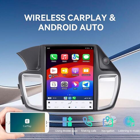 12.1 inch Tesla Style Radio for 2012-2017 Honda Accord Car Stereo Android Auto Touch Screen GPS Navigation Multimedia Player DSP Wireless Carplay (4-64GB) in Saudi Arabia