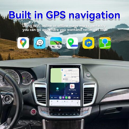 12.1 inch Tesla Style Radio for 2012-2017 Honda Accord Car Stereo Android Auto Touch Screen GPS Navigation Multimedia Player DSP Wireless Carplay (4-64GB) in Saudi Arabia