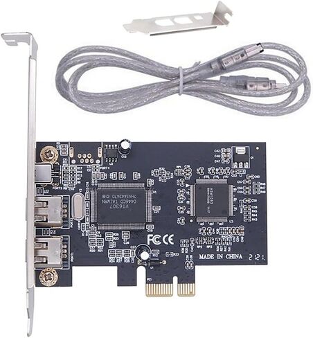 محول بطاقة PCI Express FireWire ذو 3 منافذ IEEE 1394A لكاميرات الفيديو الرقمية - لتوسيع PCIe x1 مع دعامة منخفضة المستوى in Kuwait