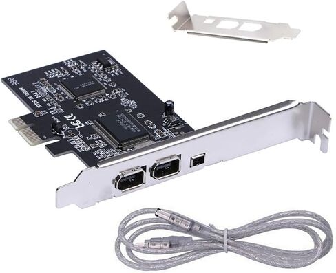 محول بطاقة PCI Express FireWire ذو 3 منافذ IEEE 1394A لكاميرات الفيديو الرقمية - لتوسيع PCIe x1 مع دعامة منخفضة المستوى in Kuwait
