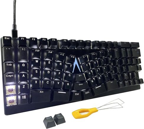 Maketheone M Ergonomic Mechanical Keyboard, X-Bows Butterfly Layout Mech Keebs, USB-C Wired 80% Ergo KB with Hotkeys and White Backlit for Desktop Computer PC (Lite, Gateron Brown Switches) in Saudi Arabia