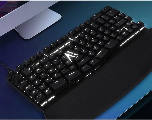 Maketheone M Ergonomic Mechanical Keyboard, X-Bows Butterfly Layout Mech Keebs, USB-C Wired 80% Ergo KB with Hotkeys and White Backlit for Desktop Computer PC (Lite, Gateron Brown Switches) in Saudi Arabia