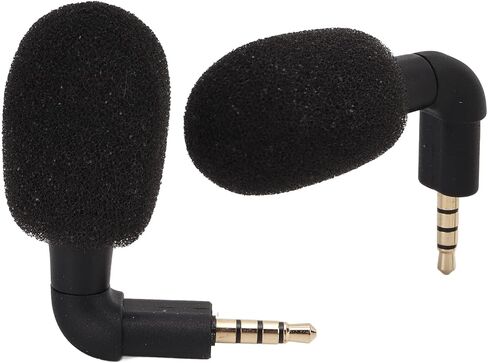 Zopsc Mini Directional 3.5mm Jack Microphone 360° Surround Sound, Portable Audio Mic for Smartphone, Video Recording, Voice Chat, Plug & Play in Saudi Arabia