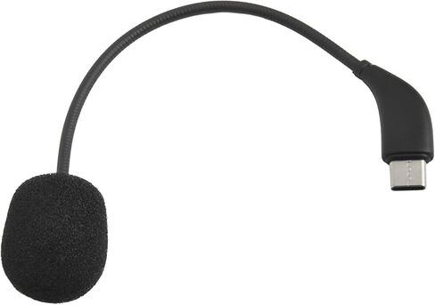 Game Headset Microphone for Type-C Gaming Recording with Noise Cancellation Omnidirectional Pickup Flexible Desktop Stand ABS Material(Straight) in Saudi Arabia