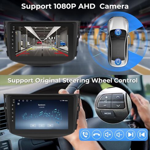 Car Radio Stereo for Toyota RAV4 2006-2012, CarPlay & Android Auto, 4+64GB in Kuwait