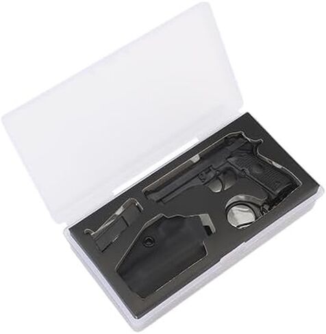 Lancer Tactical Tactical Pistol Keychain Detachable Mini M9 Keychain with Holster (Color: Black) in Saudi Arabia