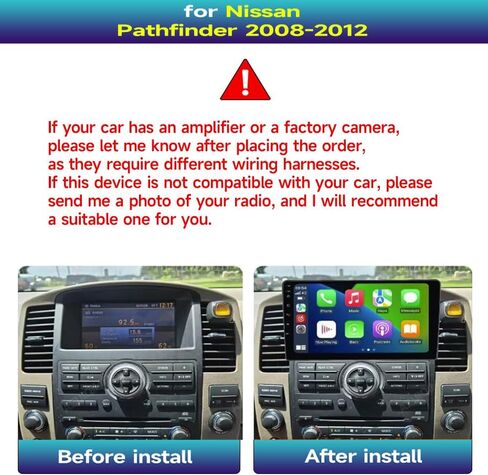 Android 14 Car Radio Stereo for 2008-2012 Nissan Pathfinder, 10.1 Inch Touch Screen Head Unit with Wireless CarPlay Android Auto, GPS Navigation Bluetooth WiFi 5G DSP SWC Backup Camera in Saudi Arabia