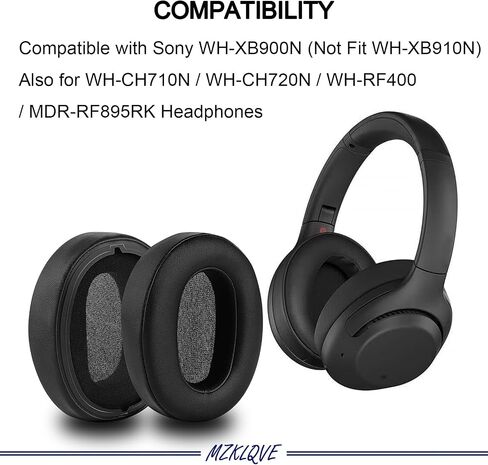 WH-XB900N Ear Pads - Replacement for Sony WH-XB900N, WH-CH720N, WH-CH710N, WH-RF400, MDR-RF895RK Headphones(Black) in Saudi Arabia