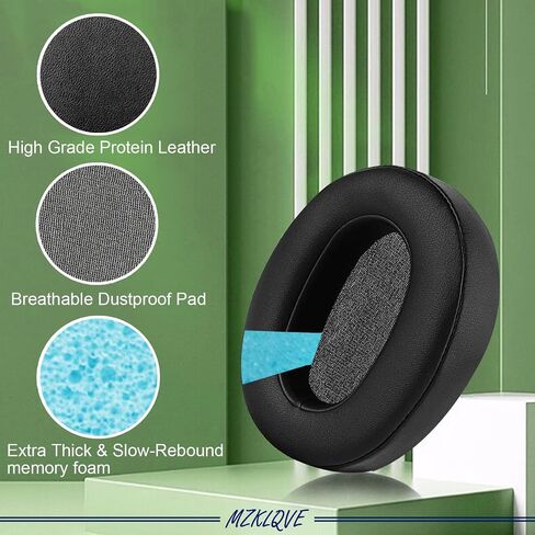 WH-XB900N Ear Pads - Replacement for Sony WH-XB900N, WH-CH720N, WH-CH710N, WH-RF400, MDR-RF895RK Headphones(Black) in Saudi Arabia