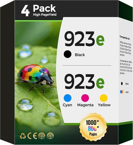 923 923e 923XL 4 Pack 8130e 8120e Ink Cartridges Compatible for HP 923e Ink in Saudi Arabia