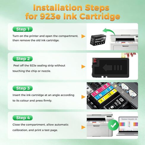 923 923e 923XL 4 Pack 8130e 8120e Ink Cartridges Compatible for HP 923e Ink in Saudi Arabia