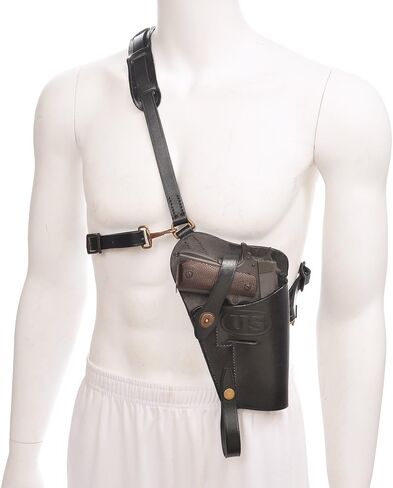 Black US M7 Shoulder Holster Leather Fits M1911, SIG 226, Beretta 92, G 19 in Saudi Arabia
