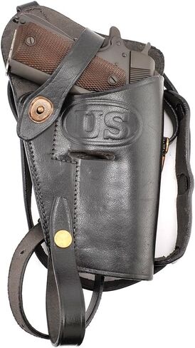 Black US M7 Shoulder Holster Leather Fits M1911, SIG 226, Beretta 92, G 19 in Saudi Arabia