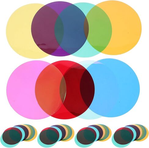 40pcs Pet Gel Discs for Warm Lighting Enhancement, DIY Reusable in Saudi Arabia