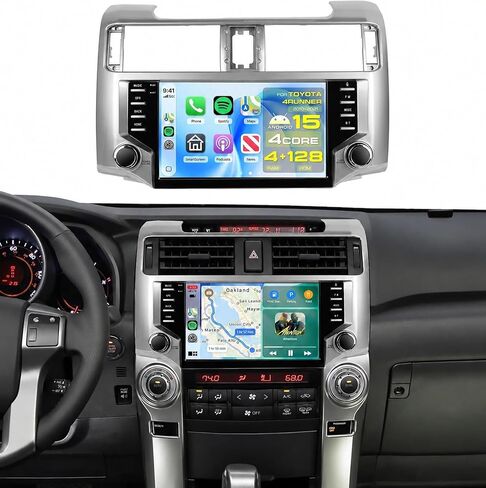 4+128G Car Radio for Toyota 4runner 2010-2021, 4 Core 9" Incell 1280 * 720P Touchscreen Android 15 Car Stereo with Wireless Carplay Android Auto GPS FM/RDS EQ BT WiFi Backup Cam in Saudi Arabia
