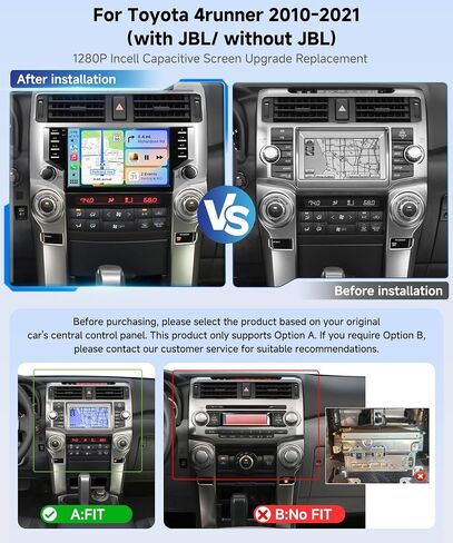 4+128G Car Radio for Toyota 4runner 2010-2021, 4 Core 9" Incell 1280 * 720P Touchscreen Android 15 Car Stereo with Wireless Carplay Android Auto GPS FM/RDS EQ BT WiFi Backup Cam in Saudi Arabia