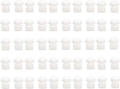 50Pcs Replacement Ear Tips Earbud Radio White Silicone Mushroom in Kuwait