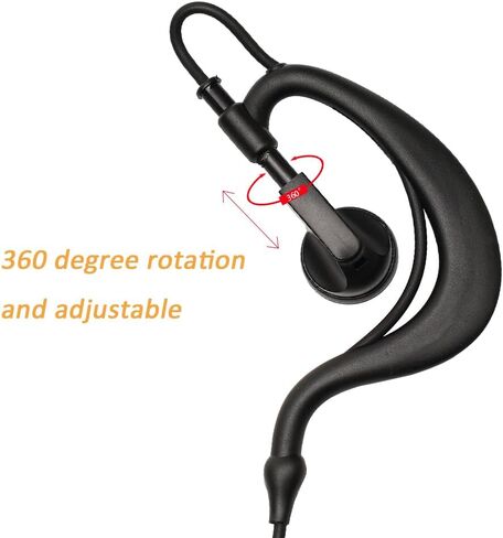 G Shape Earpiece Compatible with Kenwood NX200 Accessories,2pack in Kuwait