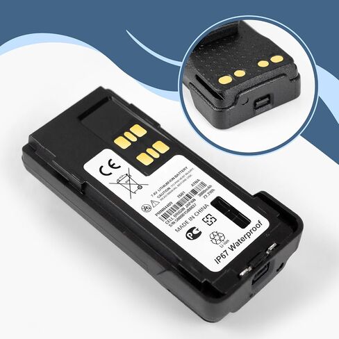 JINTION PMNN4409AR PMNN4409BR 7.4V 3000mAh Two-Way Radio High-Capacity Battery IP 67 Waterproof Replacement for Motorola XPR3500 XPR7350 XPR7550 XPR3300 APX2000 DP4400 APX4000 PMNN4544 Belt Clip in Kuwait
