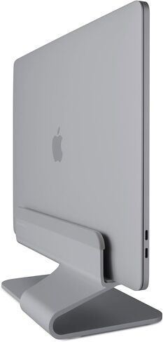 HomeStock Vertical Laptop Stand for MacBook Pro & Air - Space Gray Aluminum Design in Saudi Arabia