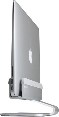 HomeStock Vertical Laptop Stand for MacBook Pro & Air - Space Gray Aluminum Design in Saudi Arabia