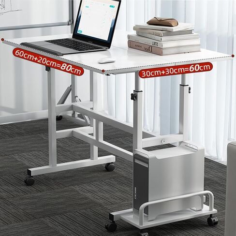 PlayfulPals Rolling Laptop Desk on Wheels, Adjustable Height Mobile Desk in Saudi Arabia