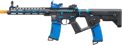 Lancer Tactical Proline Enforcer Bluebird Skeleton Steel Airsoft AEG Adjustable Stock w/Fast Trigger & Mosfet (Red Dot & Two Magazines Included) in Saudi Arabia