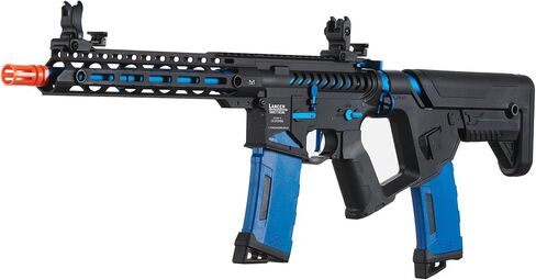 Lancer Tactical Proline Enforcer Bluebird Skeleton Steel Airsoft AEG Adjustable Stock w/Fast Trigger & Mosfet (Red Dot & Two Magazines Included) in Saudi Arabia
