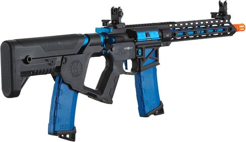 Lancer Tactical Proline Enforcer Bluebird Skeleton Steel Airsoft AEG Adjustable Stock w/Fast Trigger & Mosfet (Red Dot & Two Magazines Included) in Saudi Arabia