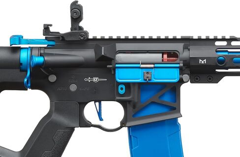 Lancer Tactical Proline Enforcer Bluebird Skeleton Steel Airsoft AEG Adjustable Stock w/Fast Trigger & Mosfet (Red Dot & Two Magazines Included) in Saudi Arabia