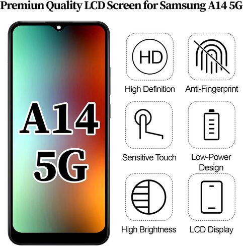for Samsung A14 5G A146P Screen Replacement with Frame Ear Speaker in Kuwait