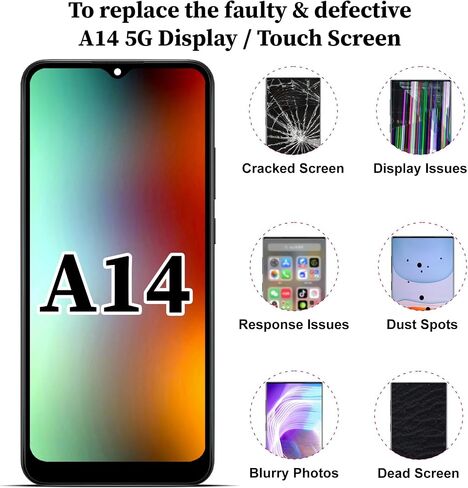 for Samsung A14 5G A146P Screen Replacement with Frame Ear Speaker in Kuwait