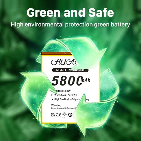 Battery for LG V60 ThinQ, Upgraded [5800mAh] BL-T46 High Capacity Battery Replacement for LG V60 ThinQ 5G LM-V600TM T-Mobile/Sprint/U.S. Cellular with Repair Tool Kit in Kuwait