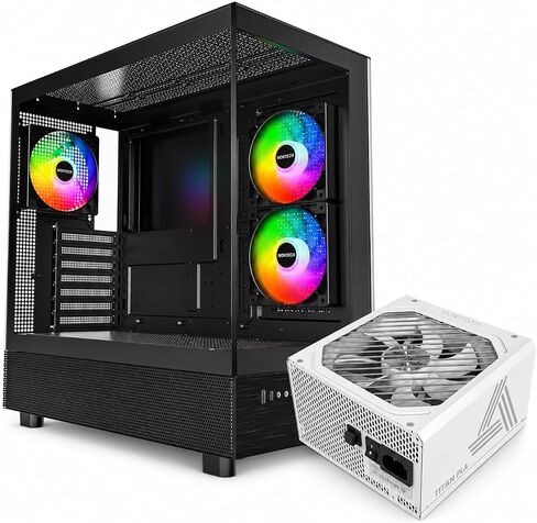 Montech XR ATX PC Case, 80 Plus Platinum Power Supply, 3 ARGB PWM Fans in Saudi Arabia